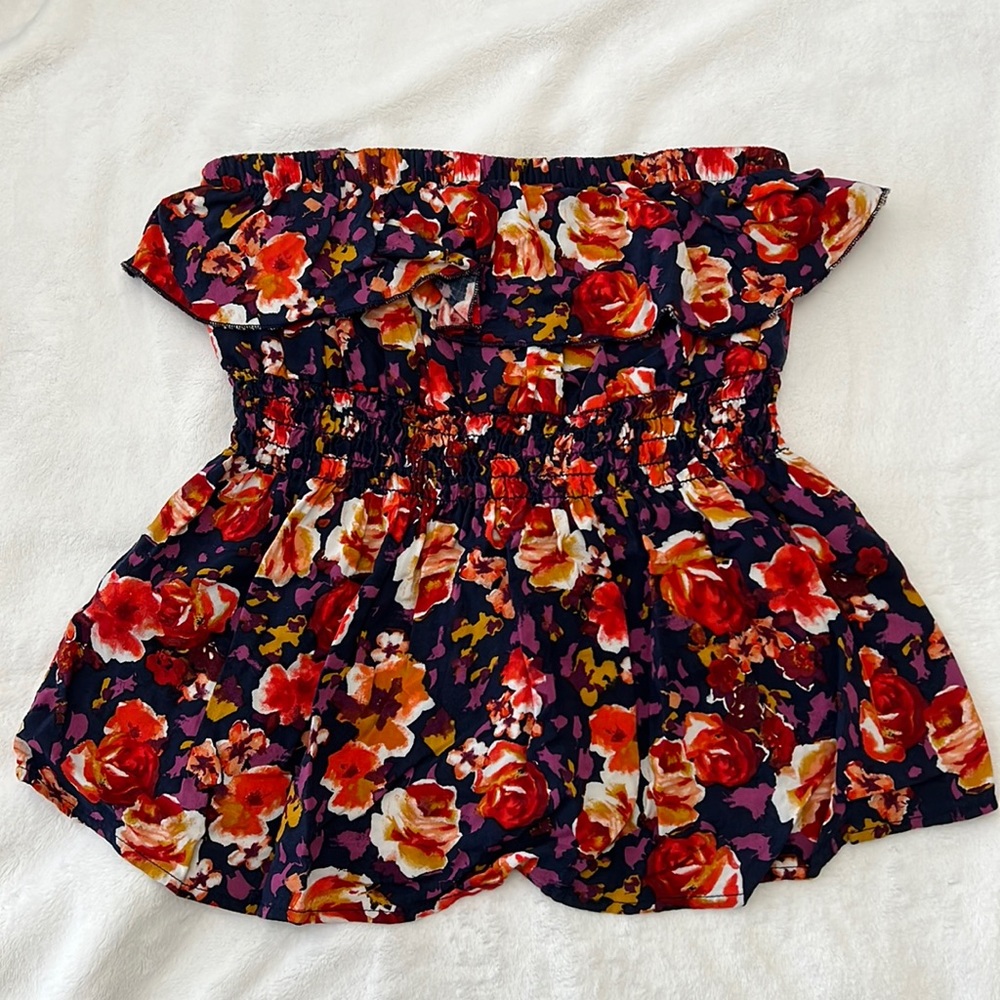Babydoll Floral Cropped Tube Top